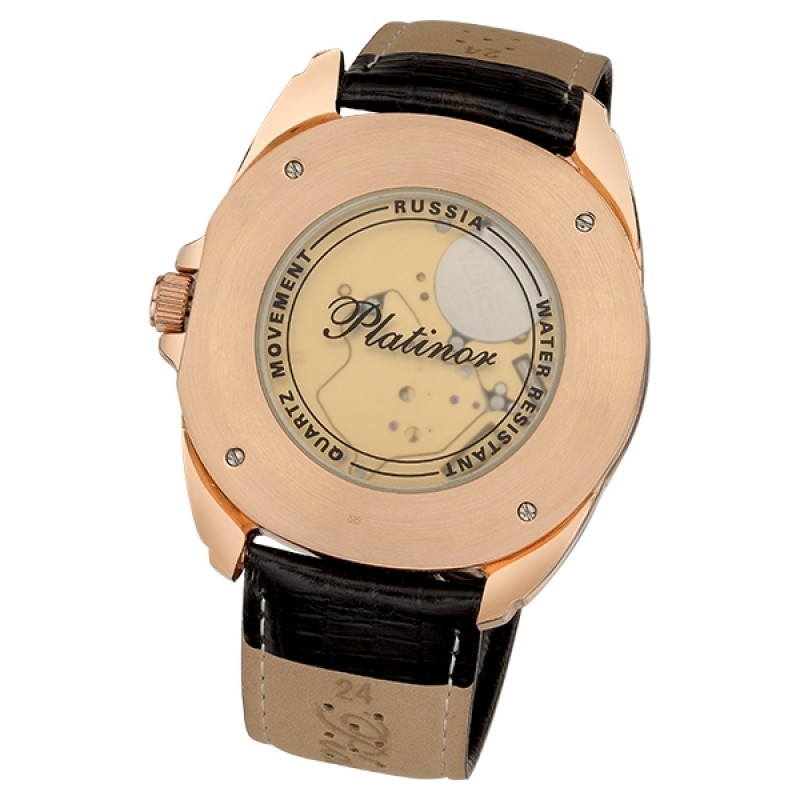 46550.532 russian gold кварцевый wrist watches Platinor  46550.532