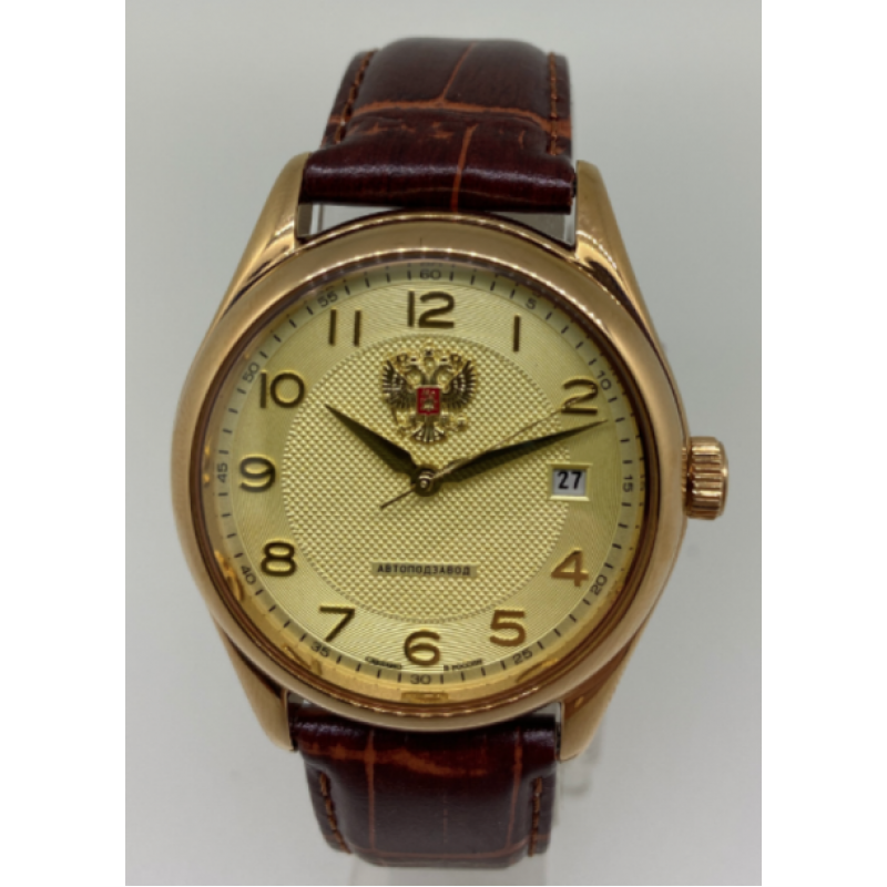 1493288/300-8215 russian wrist watches Slava "Premier" for men logo Герб РФ  1493288/300-8215