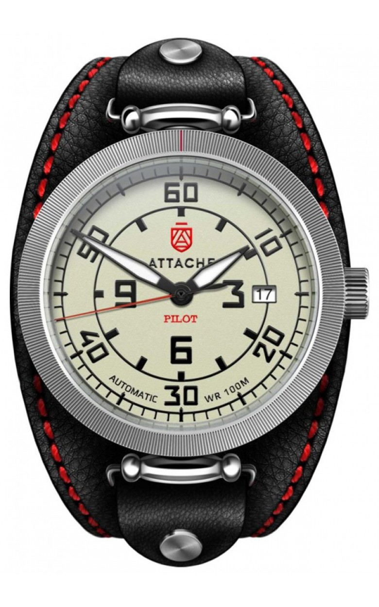 Pilot Steel-Lum russian Men's watch механический wrist watches attache (атташе)  Pilot Steel-Lum