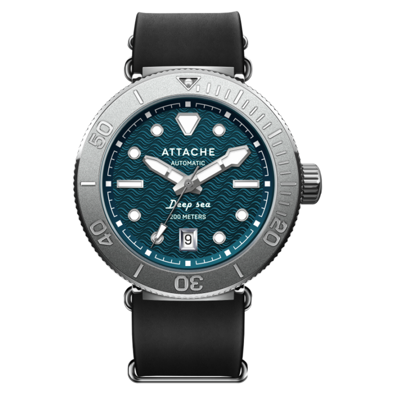 Deep Sea Green russian watertight механический wrist watches attache (атташе) for men  Deep Sea Green