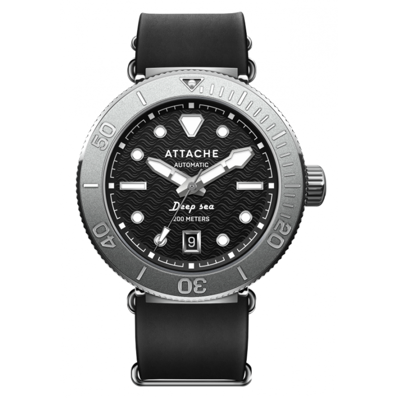 Deep Sea Black  часы ATTACHE "DEEP SEA"  Deep Sea Black