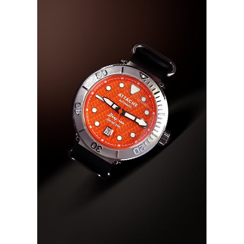 Deep Sea Orange  механические часы ATTACHE (АТТАШЕ)  Deep Sea Orange