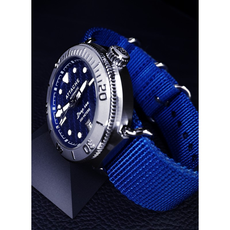 Deep Sea Blue  механические наручные часы ATTACHE (АТТАШЕ)  Deep Sea Blue