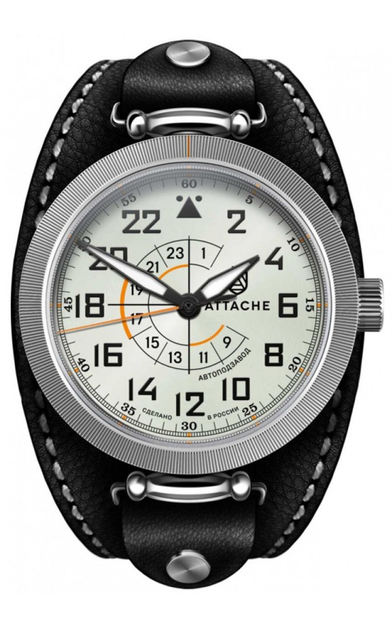 Pilot 24 Steel-Lum russian Men's watch механический wrist watches attache (атташе)  Pilot 24 Steel-Lum
