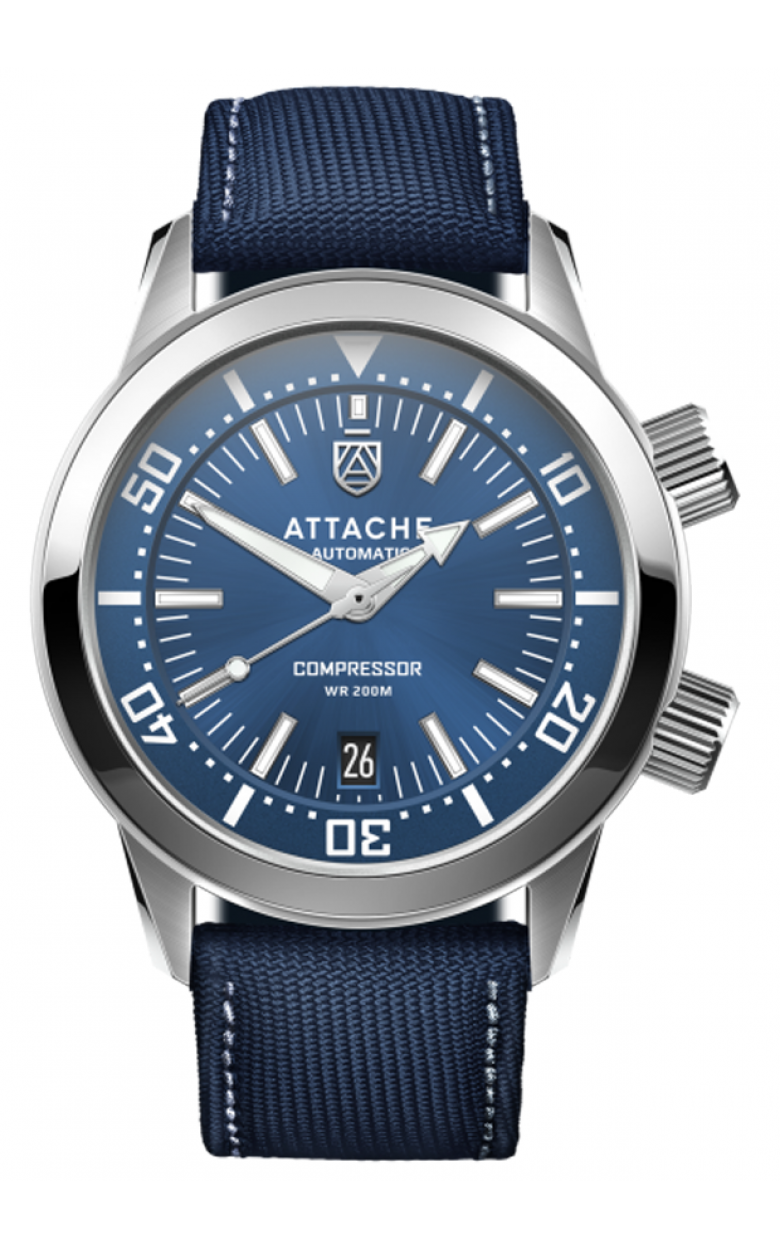 COMPRESSOR SBlue russian watertight Men's watch механический wrist watches attache (атташе)  COMPRESSOR SBlue