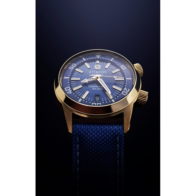 COMPRESSOR GBlue russian watertight Men's watch механический wrist watches attache (атташе)  COMPRESSOR GBlue