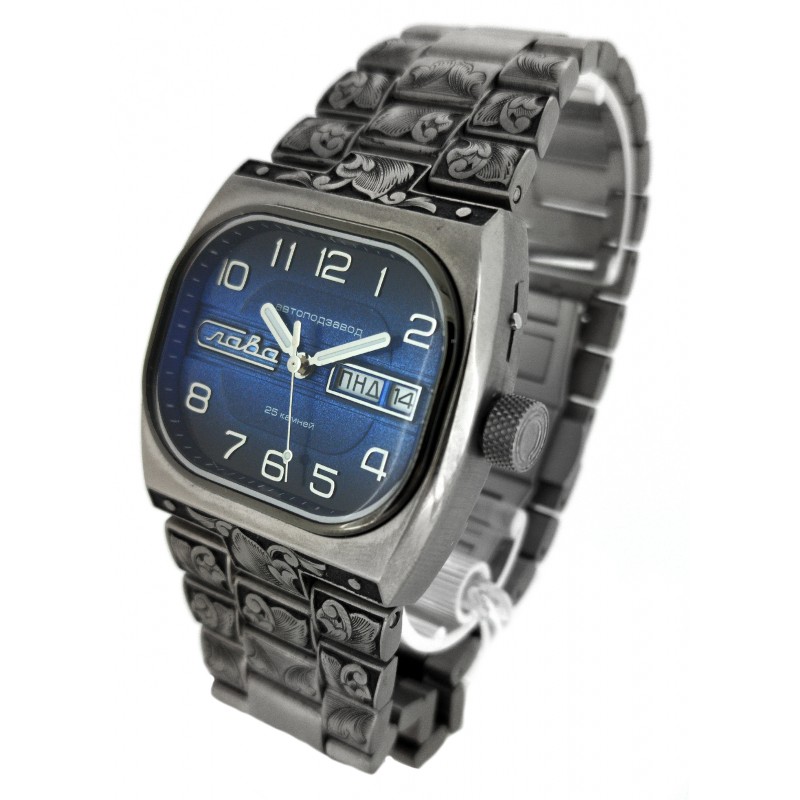 0220299/100-2427-03 0220299/100-2427-03 Wrist watch Slava tv mechanical с Automaticом с гравировкой