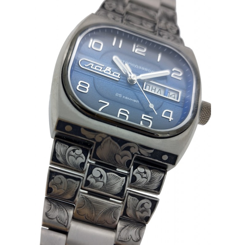 0220299/100-2427-03 0220299/100-2427-03 Wrist watch Slava tv mechanical с Automaticом с гравировкой