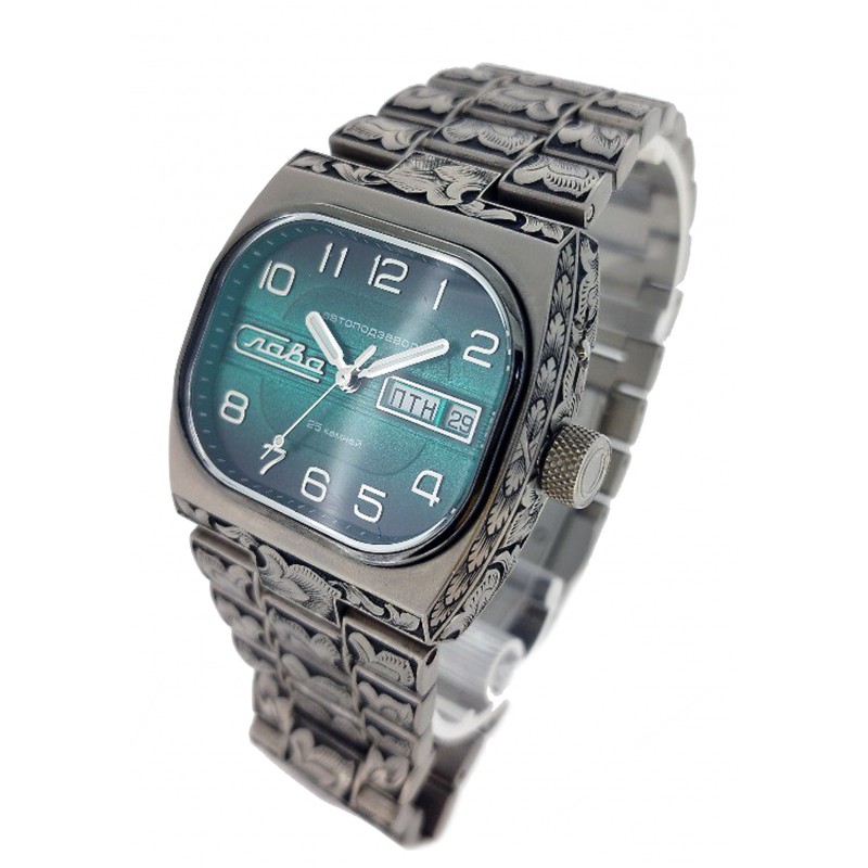 0220303/100-2427-04 0220303/100-2427-04 Wrist watch Slava tv mechanical с Automaticом с гравировкой