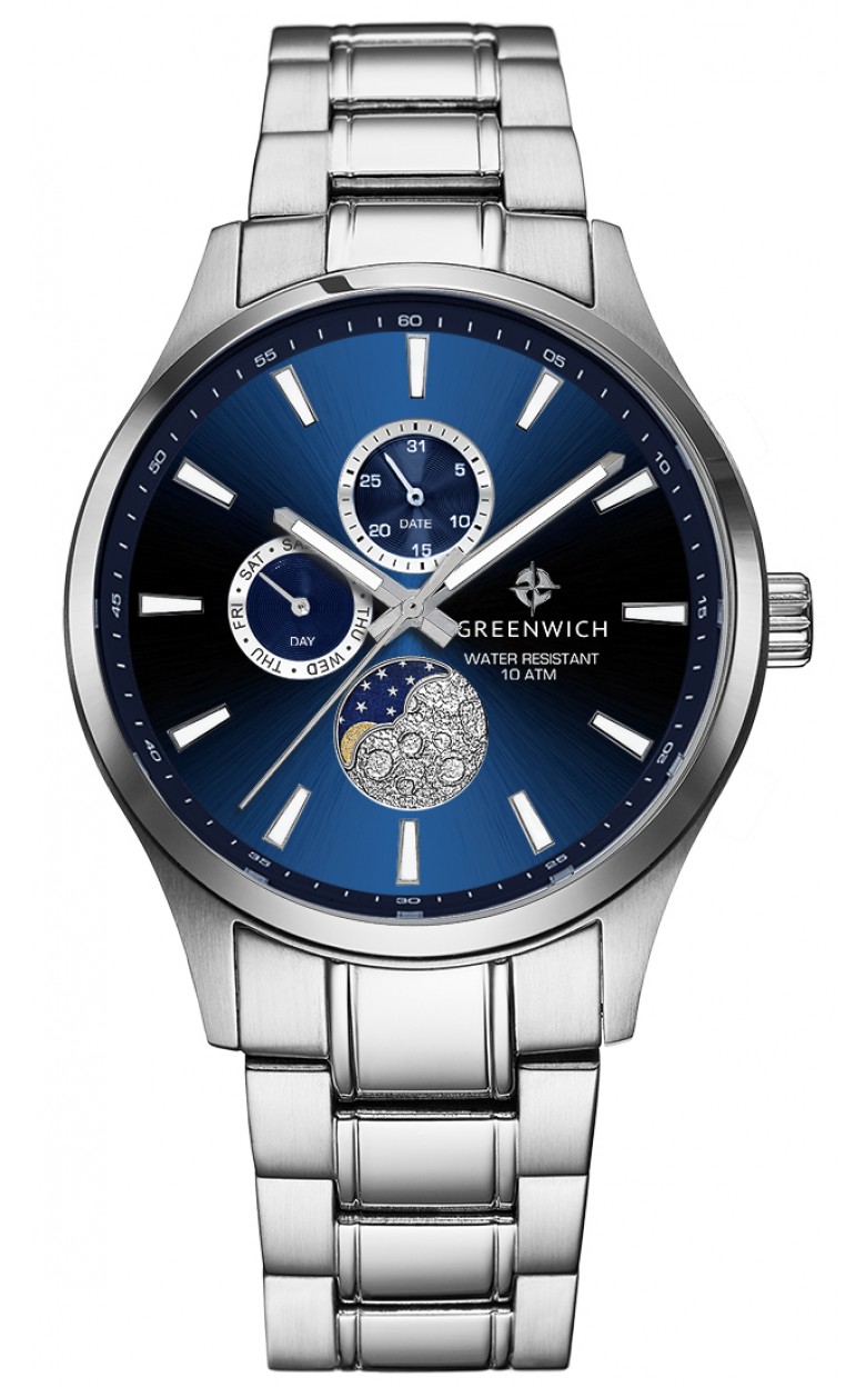 GW 058.10.36  кварцевые наручные часы Greenwich "Moon Walker"  GW 058.10.36