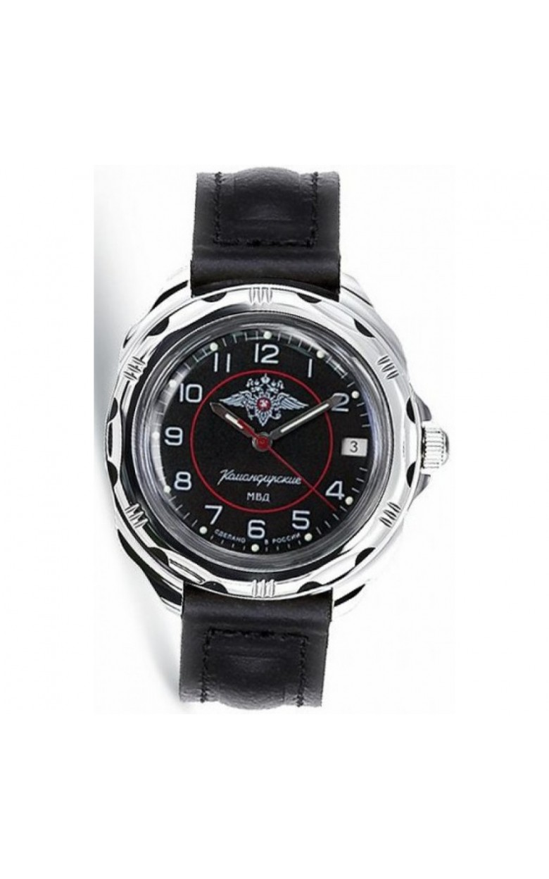 211952  механические наручные часы Восток "Командирские" логотип МВД  211952