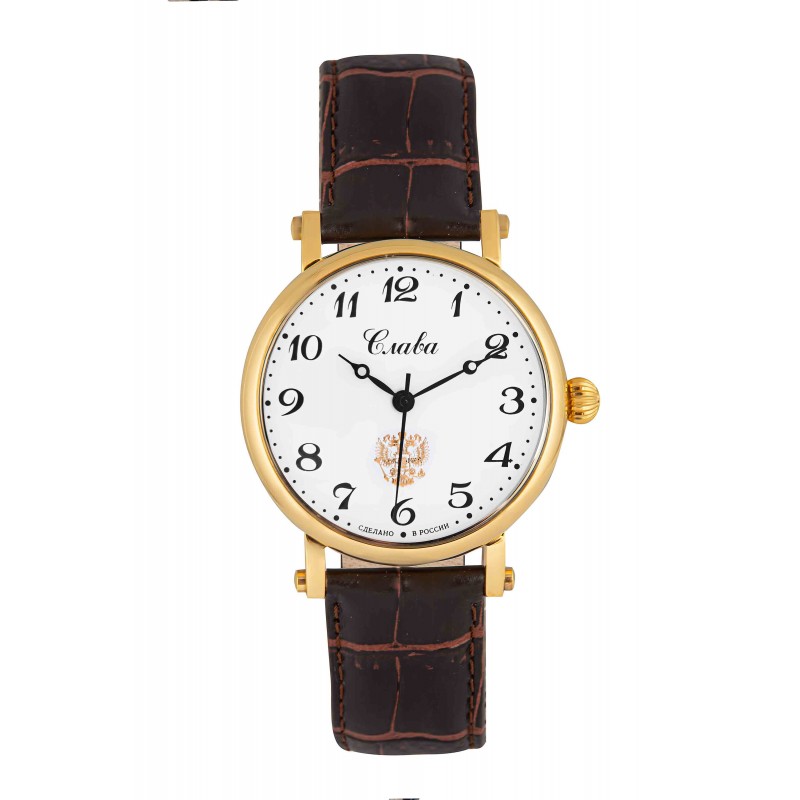 8199765/300-2409 russian механический wrist watches Slava "Premier" for men logo Герб РФ  8199765/300-2409