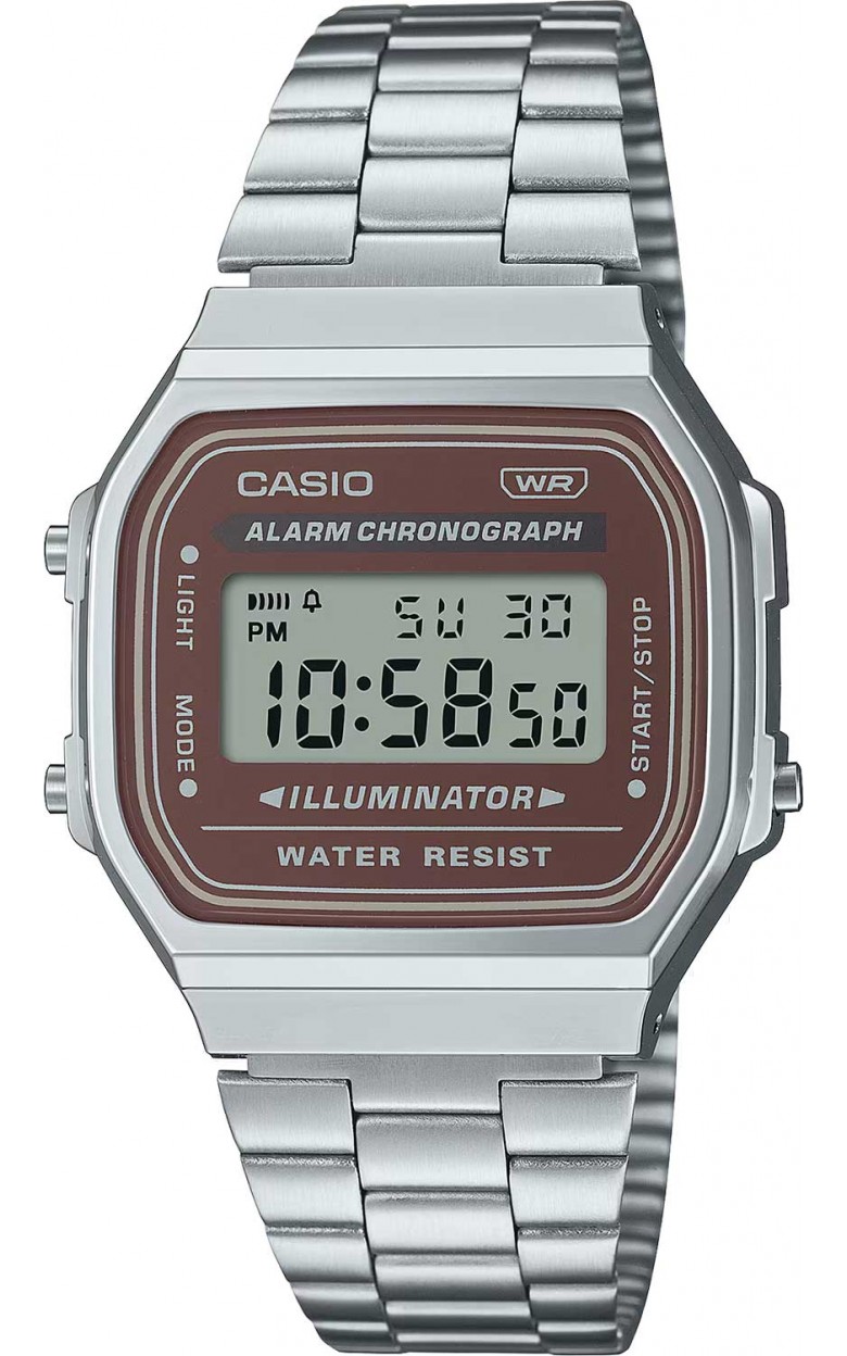A168WA-5A  кварцевые наручные часы Casio "коричневый"  A168WA-5A
