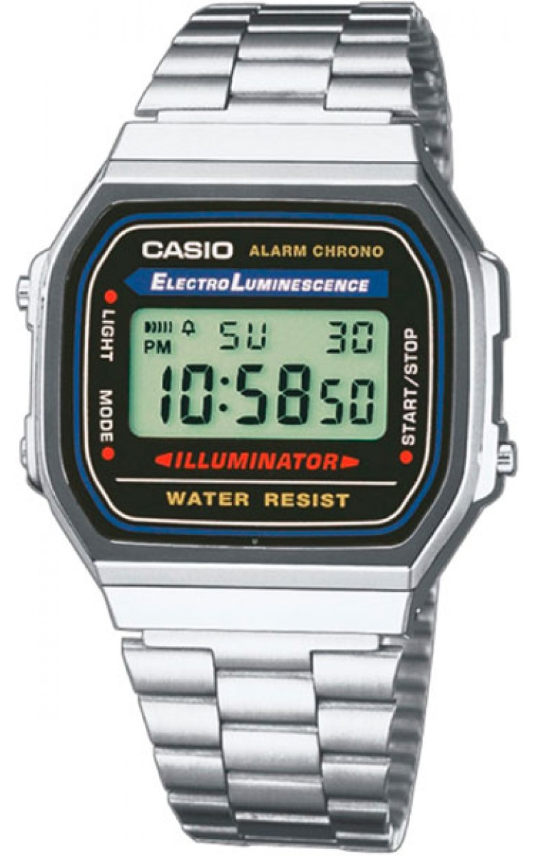 A168WA-1  кварцевые наручные часы Casio "черный"  A168WA-1