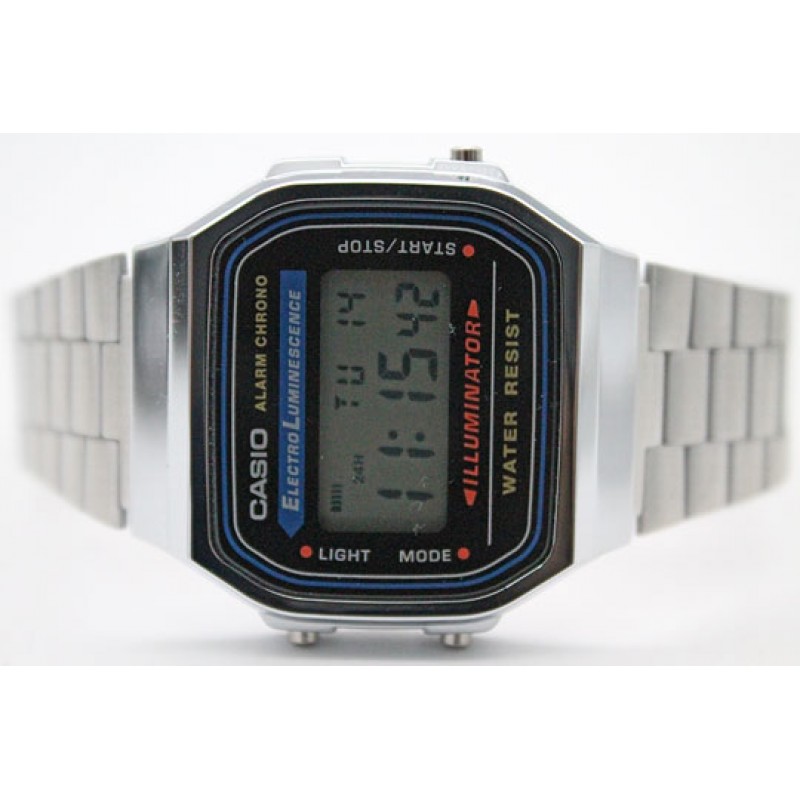 A168WA-1  кварцевые наручные часы Casio "черный"  A168WA-1