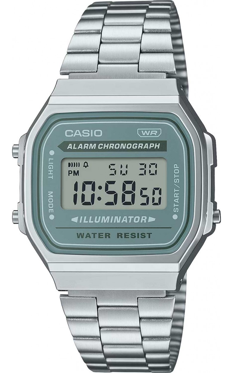 A168WA-3A  кварцевые наручные часы Casio "серый"  A168WA-3A