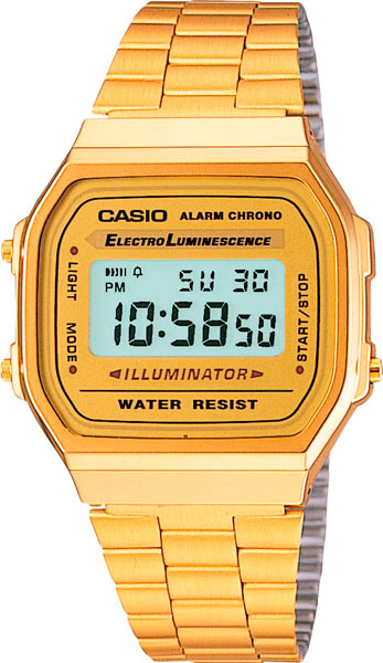 A168WG-9  кварцевые наручные часы Casio "золотистый"  A168WG-9