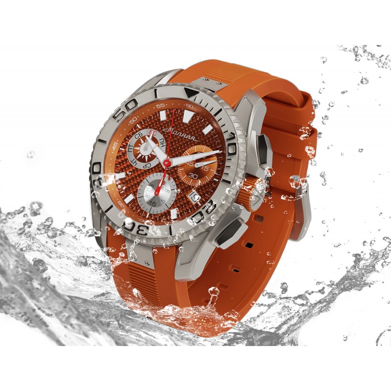 01001006-3.1 01001006-3.1 Wrist watch Molnija (Lightning) energy orange 3