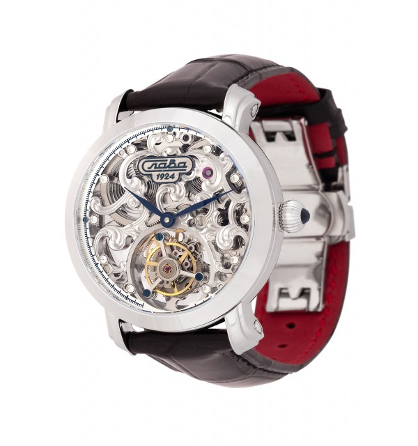 7460619/300-3451С-68 Wrist watch Slava Slava россии mechanical Skeleton 7460619/300-3451с-68