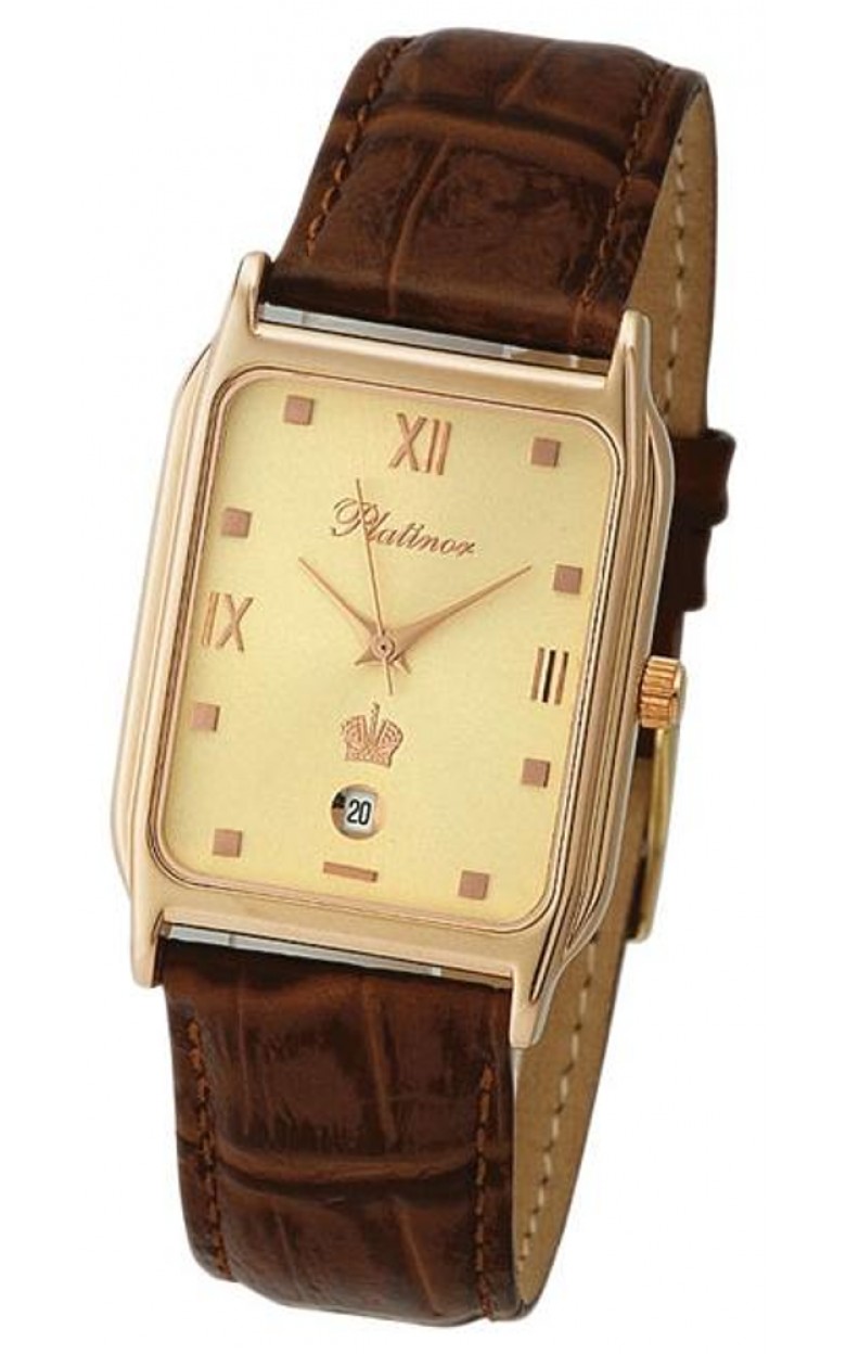 50850.416 russian gold Men's watch кварцевый wrist watches Platinor "манхэттен"  50850.416