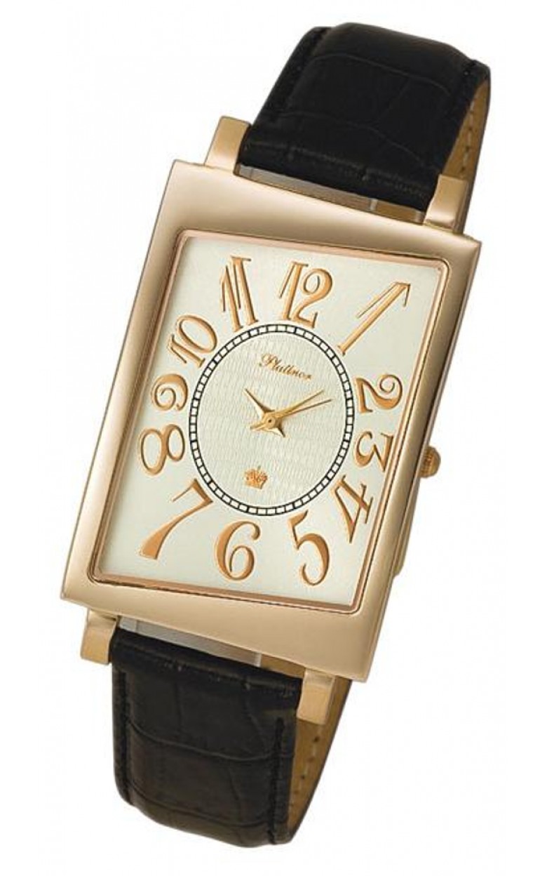 54450.210 russian gold кварцевый wrist watches Platinor "кредо" for men  54450.210
