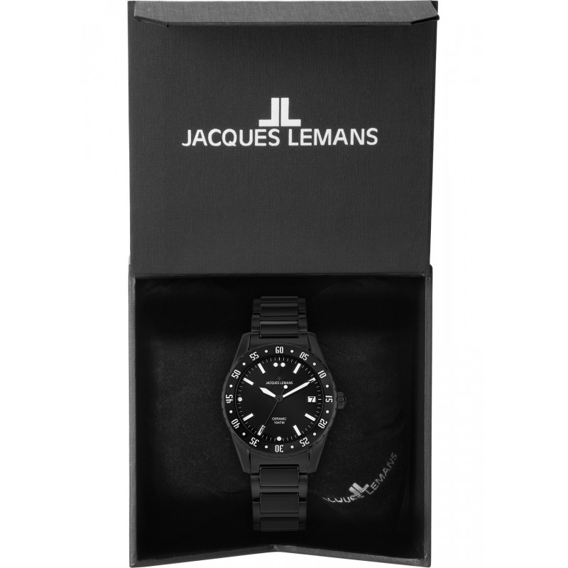 42-10D  кварцевые часы Jacques Lemans "High Tech Ceramic"  42-10D