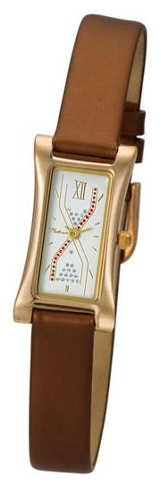 91750.125 russian gold Lady's watch кварцевый wrist watches Platinor "элизабет"  91750.125