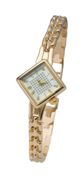 44550063.119 russian gold кварцевый wrist watches Platinor "алисия-1" for women  44550063.119