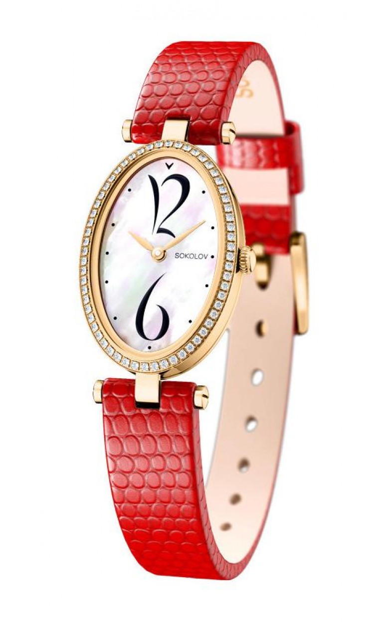 236.02.00.001.05.03.2 russian gold Lady's watch кварцевый wrist watches Sokolov "Allure"  236.02.00.001.05.03.2