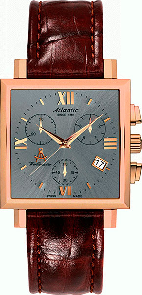 14450.44.48  кварцевые наручные часы Atlantic логотип  14450.44.48