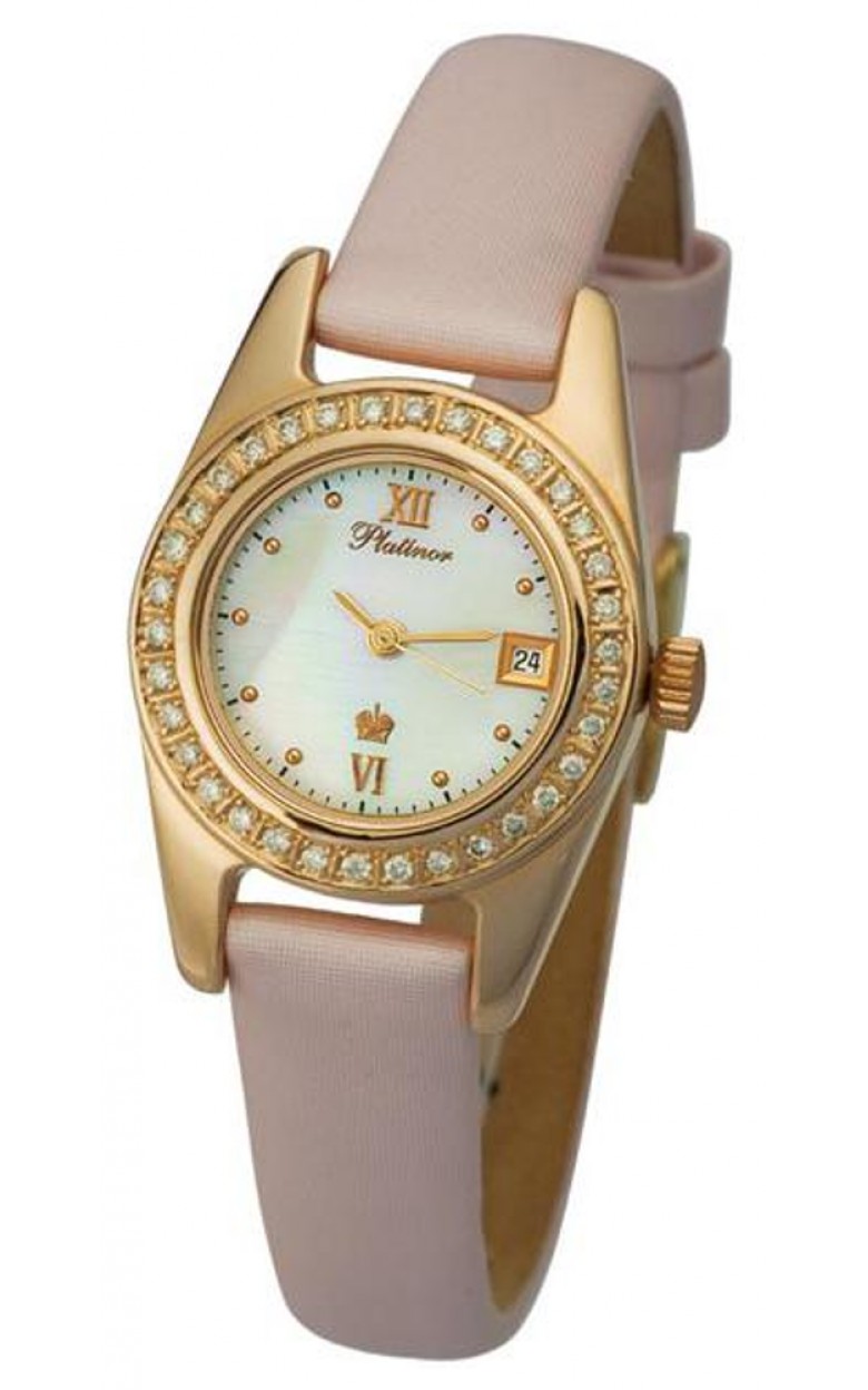 93456.316 russian gold Lady's watch кварцевый wrist watches Platinor "аркадия"  93456.316