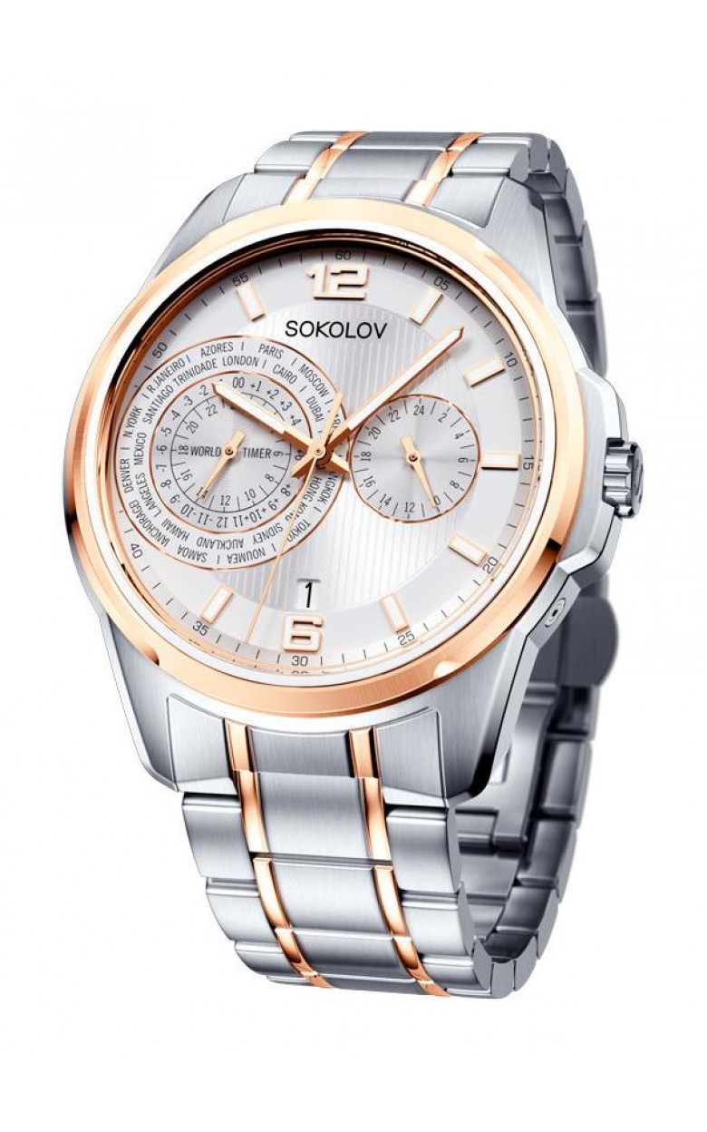 340.76.00.000.05.02.3 russian кварцевый wrist watches Sokolov for men  340.76.00.000.05.02.3