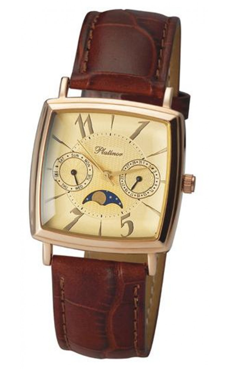 58550.412 russian gold Men's watch кварцевый wrist watches Platinor "бриз"  58550.412