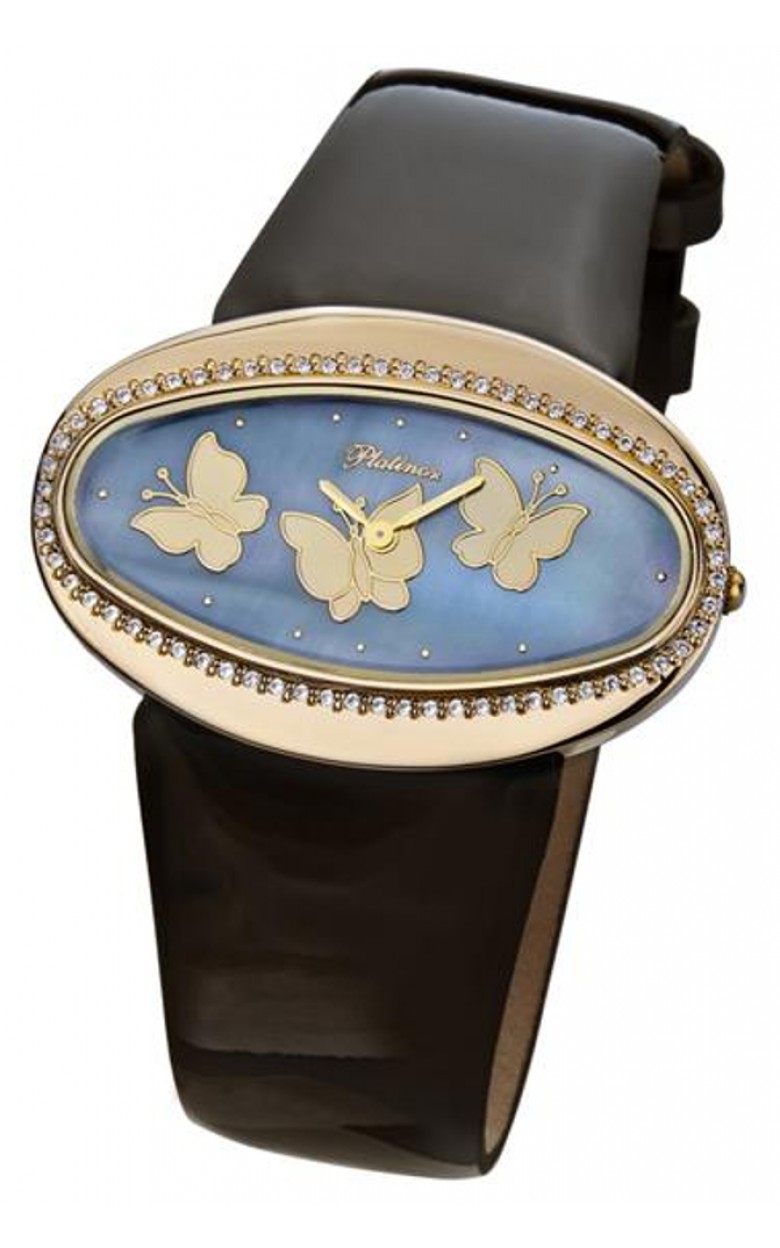 92656.655 russian gold Lady's watch кварцевый wrist watches Platinor "саманта"  92656.655