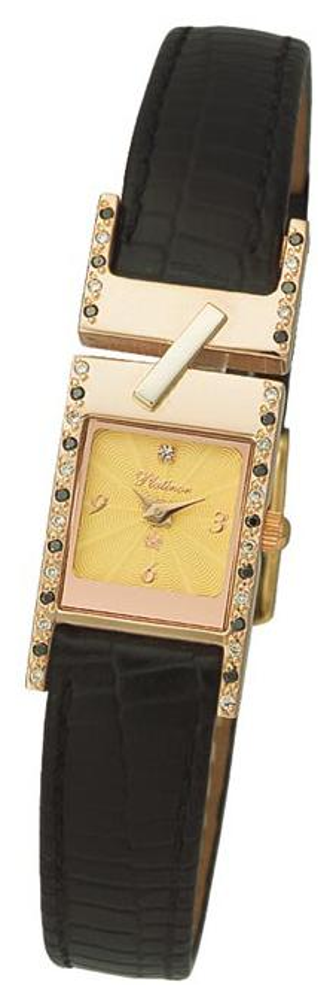 98855-3.412 russian gold кварцевый wrist watches Platinor "моNika" for women  98855-3.412