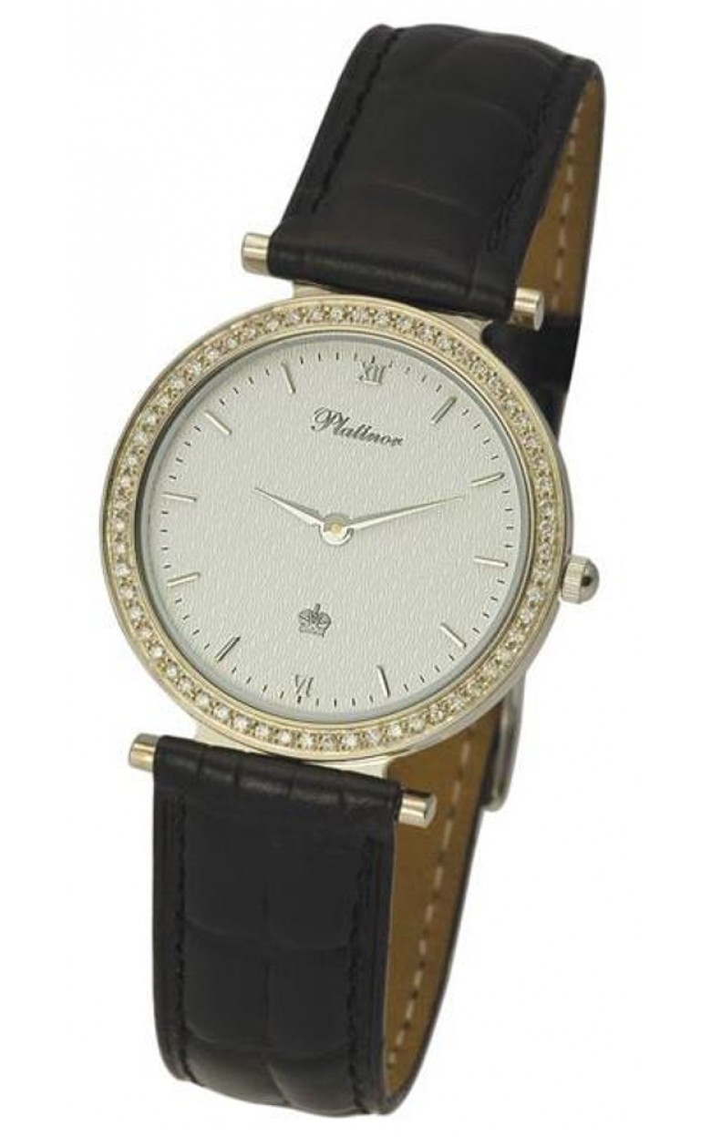 93241.122 russian gold Lady's watch кварцевый wrist watches Platinor "сабина"  93241.122