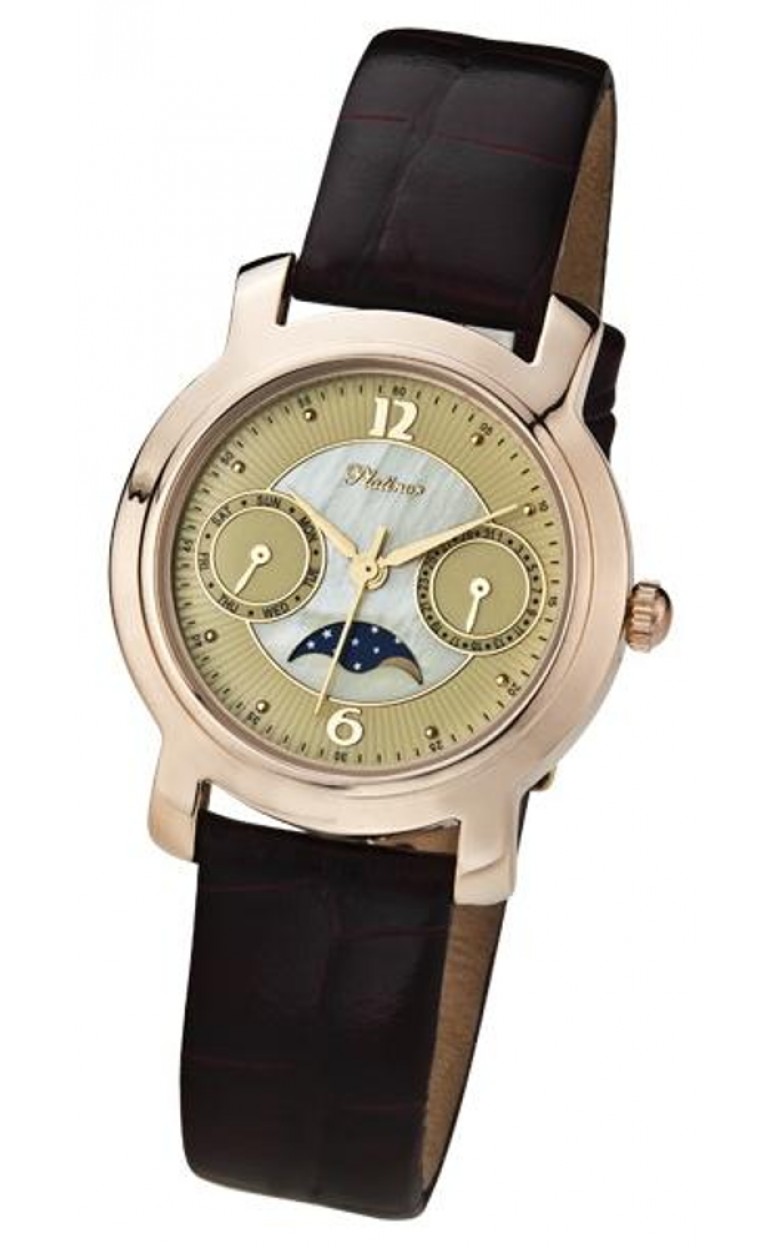 97250.413 russian gold Lady's watch кварцевый wrist watches Platinor "оливия"  97250.413