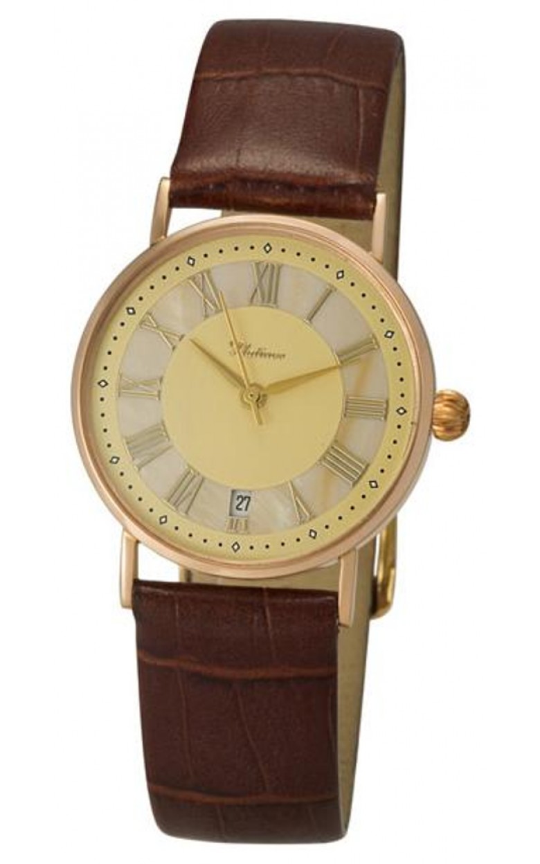 54530.417 russian gold кварцевый wrist watches Platinor "горизонт" for men  54530.417