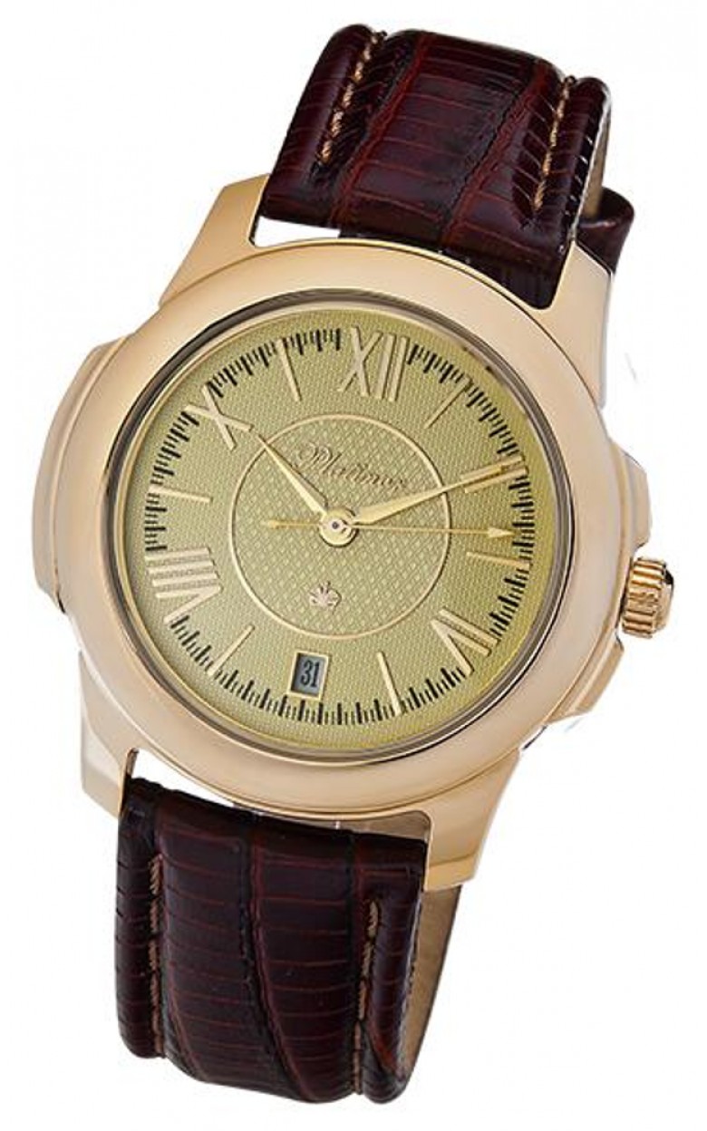71250.420 russian gold кварцевый wrist watches Platinor "грандмонако" for men  71250.420