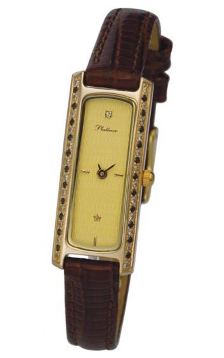 98755.404 russian gold Lady's watch кварцевый wrist watches Platinor "анжелина"  98755.404