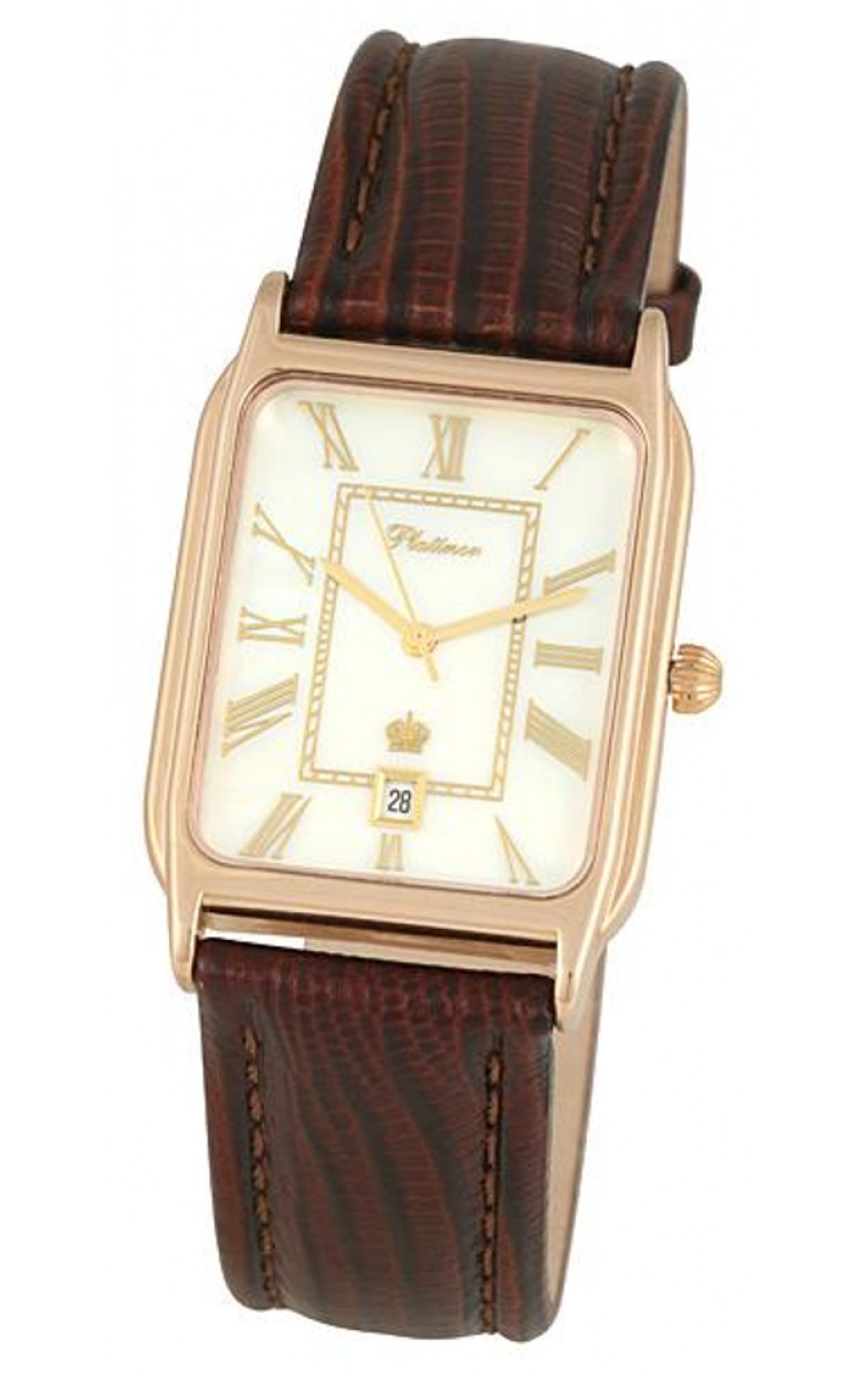 50850.320 russian gold Men's watch кварцевый wrist watches Platinor "манхэттен"  50850.320