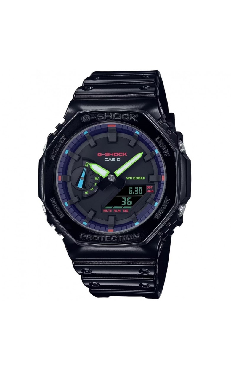 GA-2100RGB-1A  кварцевые наручные часы Casio "G-Shock"  GA-2100RGB-1A