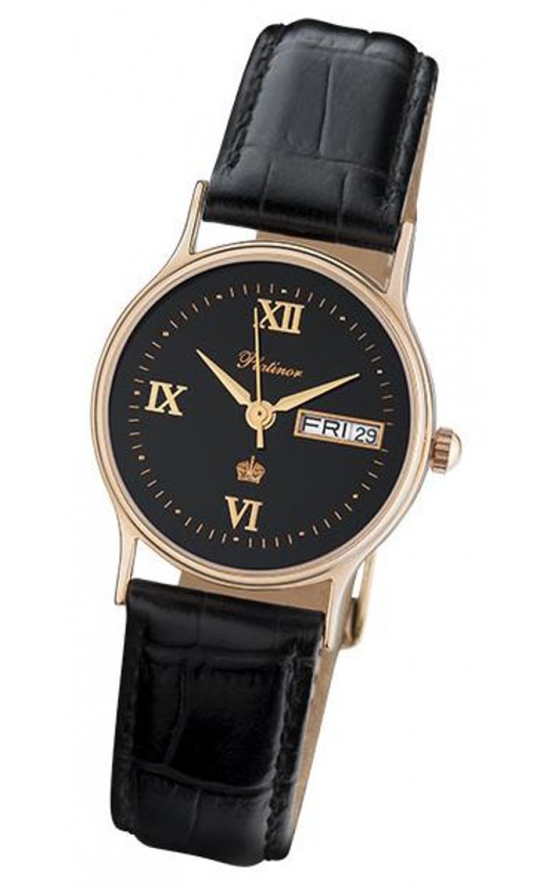 50750.516 russian gold кварцевый wrist watches Platinor "восход" for men  50750.516
