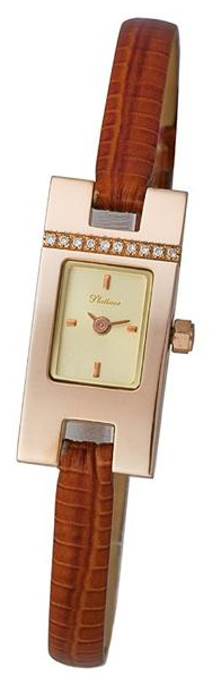 91451.403 russian gold Lady's watch кварцевый wrist watches Platinor "северное сияние"  91451.403