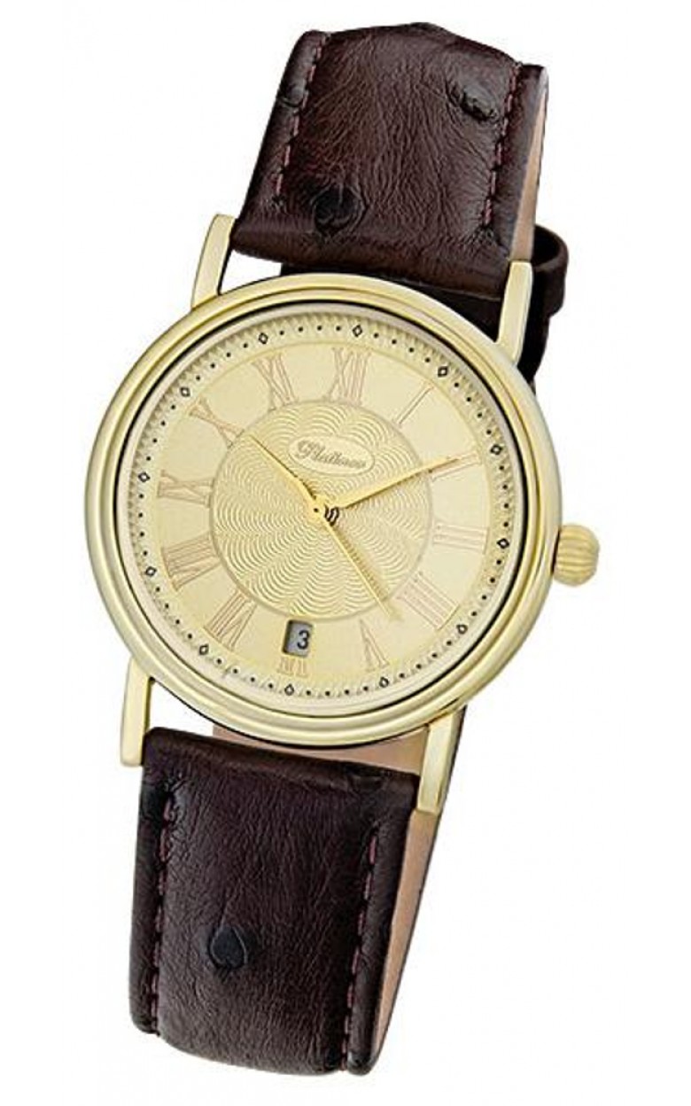 50660.421 russian gold Men's watch кварцевый wrist watches Platinor "витязь"  50660.421