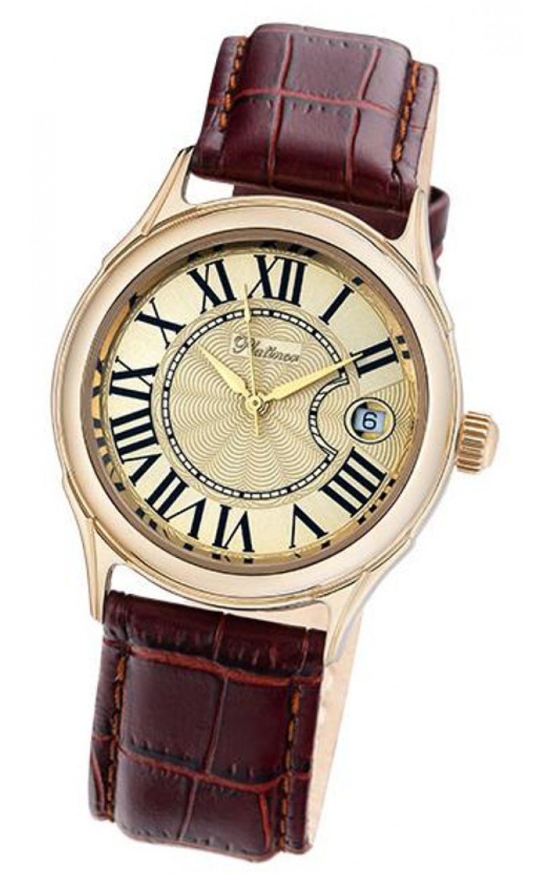 50350.433 russian gold Men's watch кварцевый wrist watches Platinor "сатурн"  50350.433