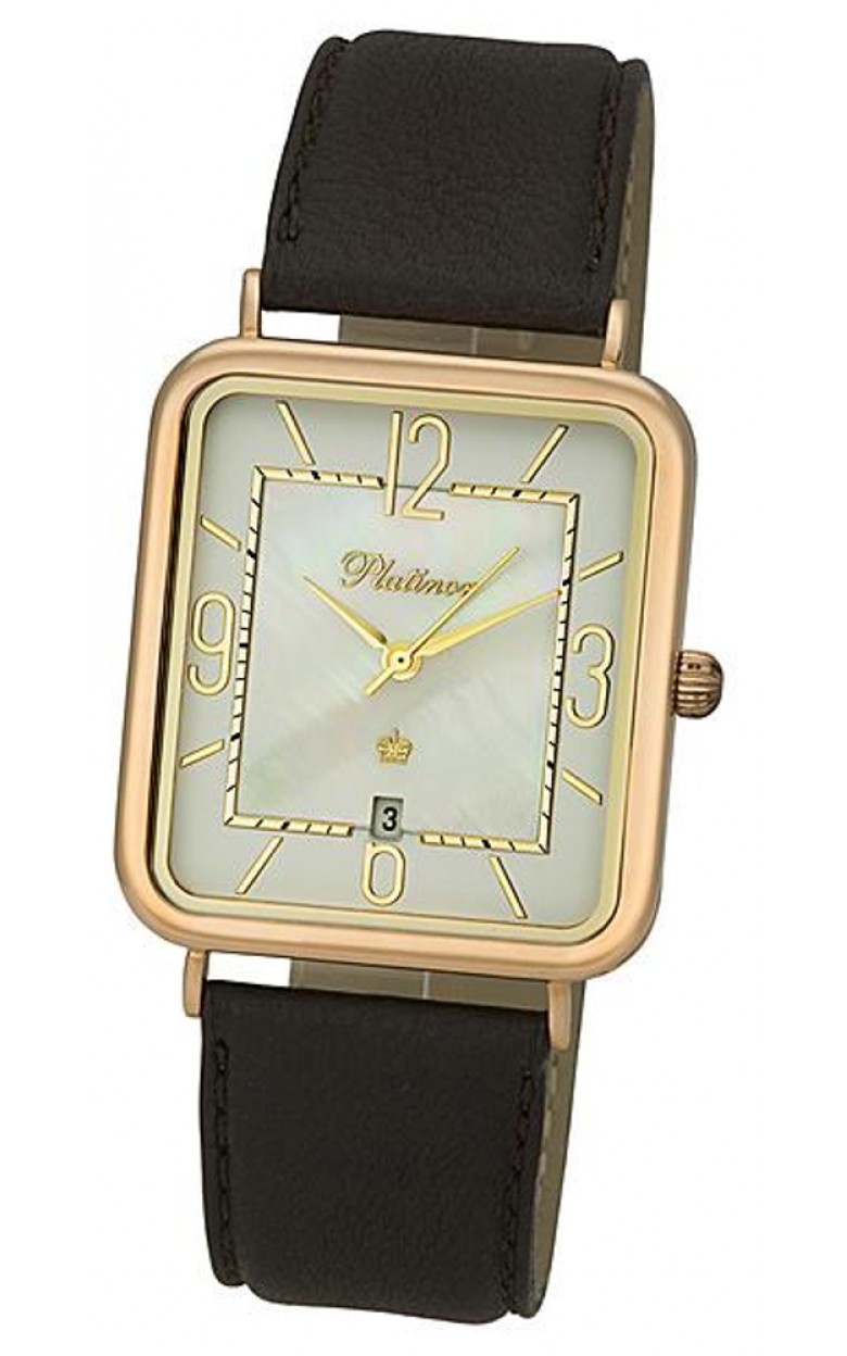 54630.307 russian gold кварцевый wrist watches Platinor "атлант" for men  54630.307