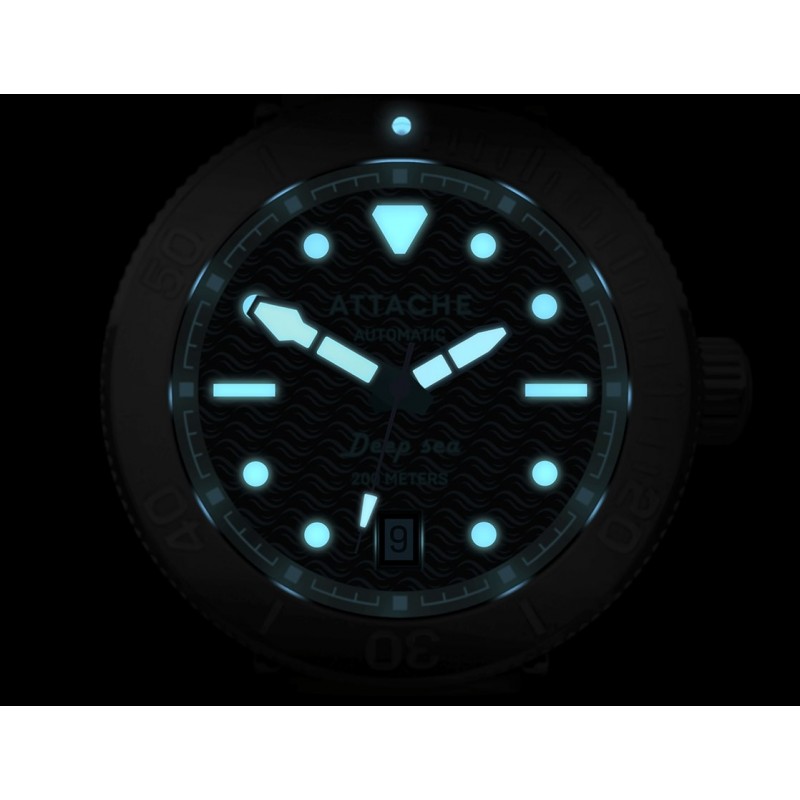 Deep Sea Black  часы ATTACHE "DEEP SEA"  Deep Sea Black
