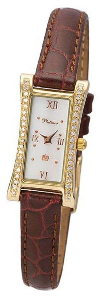91711.316 russian gold кварцевый wrist watches Platinor "элизабет" for women  91711.316