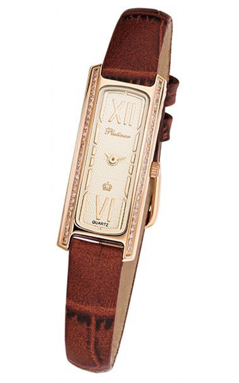 98756.422 russian gold кварцевый wrist watches Platinor "анжелина" for women  98756.422